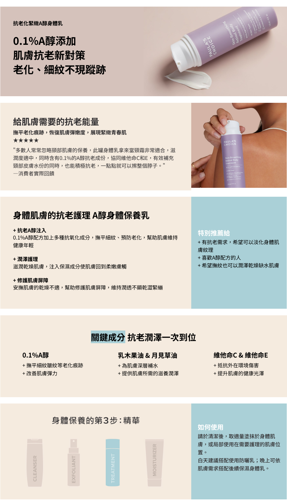 抗老化緊緻A醇身體乳