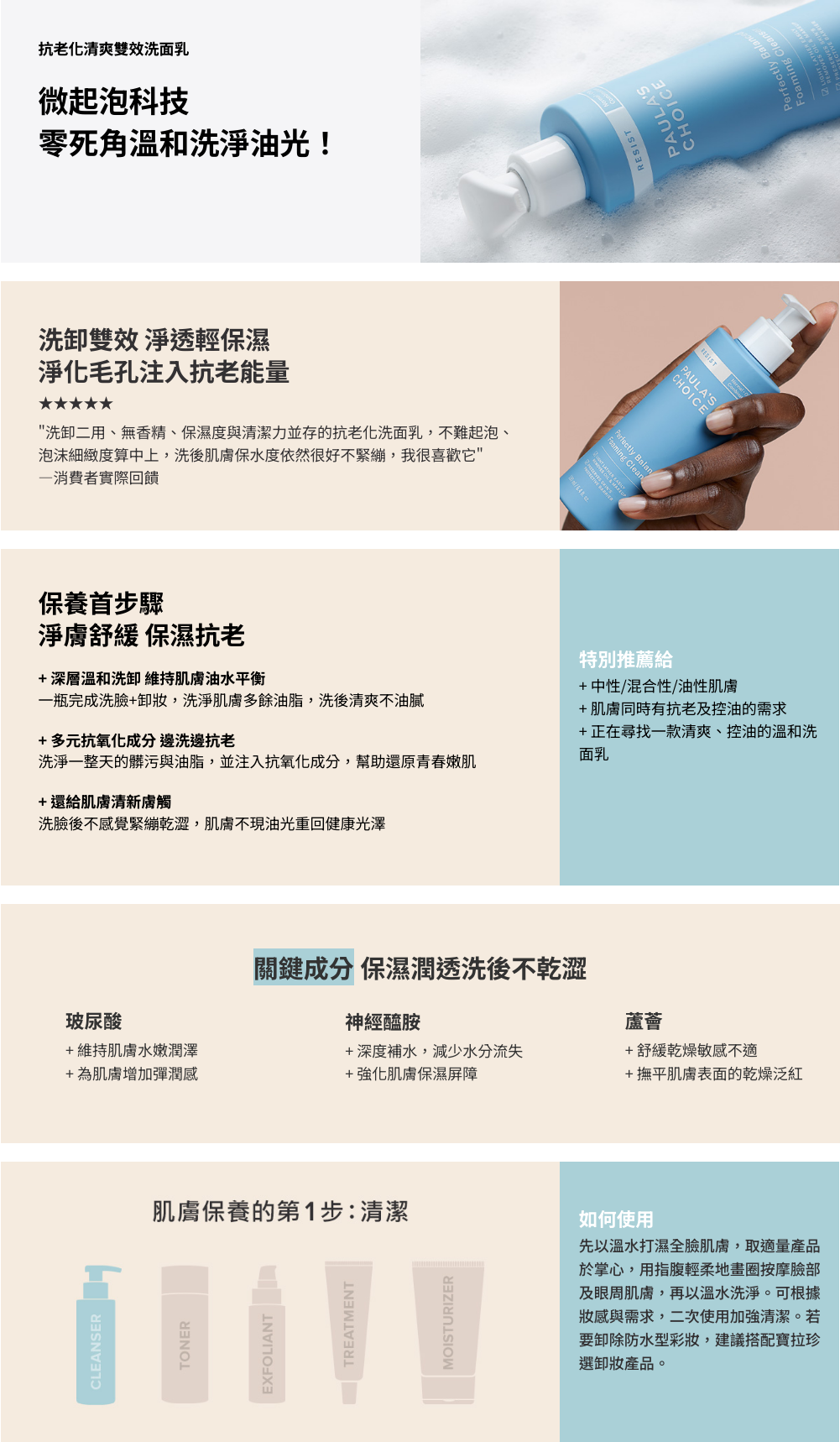 抗老化清爽雙效洗面乳