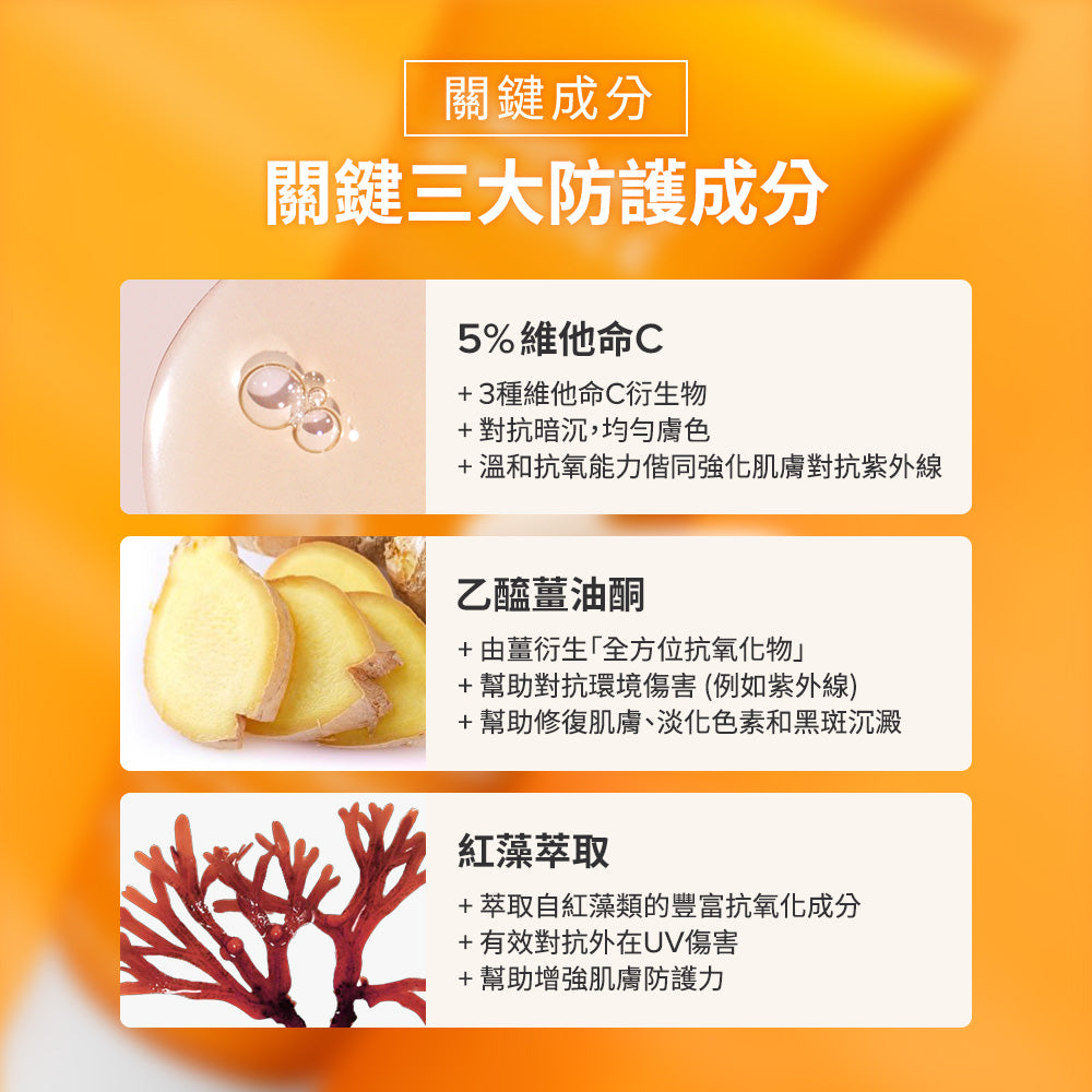 C5清爽透亮防曬凝乳 SPF 50 PA+++ 【小包裝】