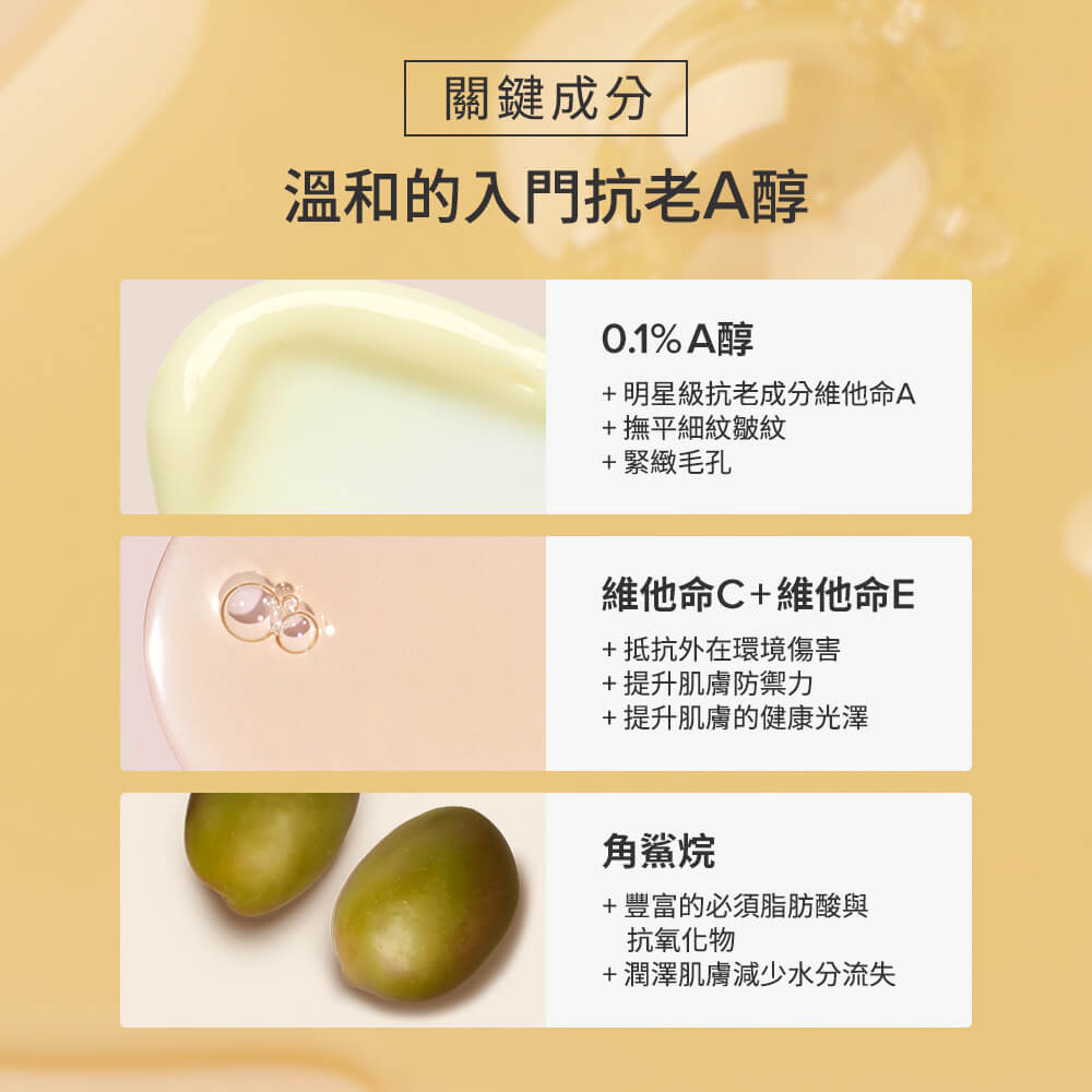 抗老化0.1%A醇極效修護精露【小包裝】