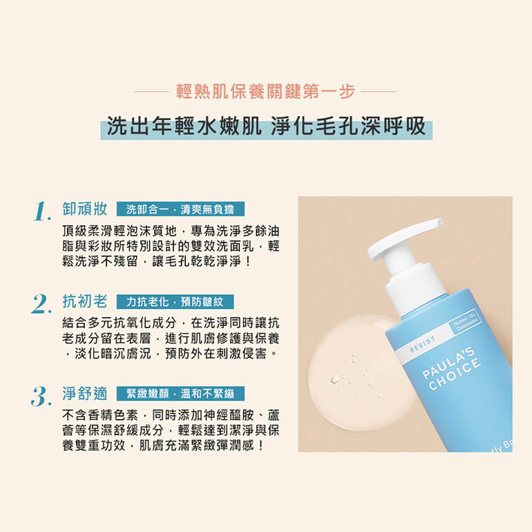 抗老化清爽雙效洗面乳