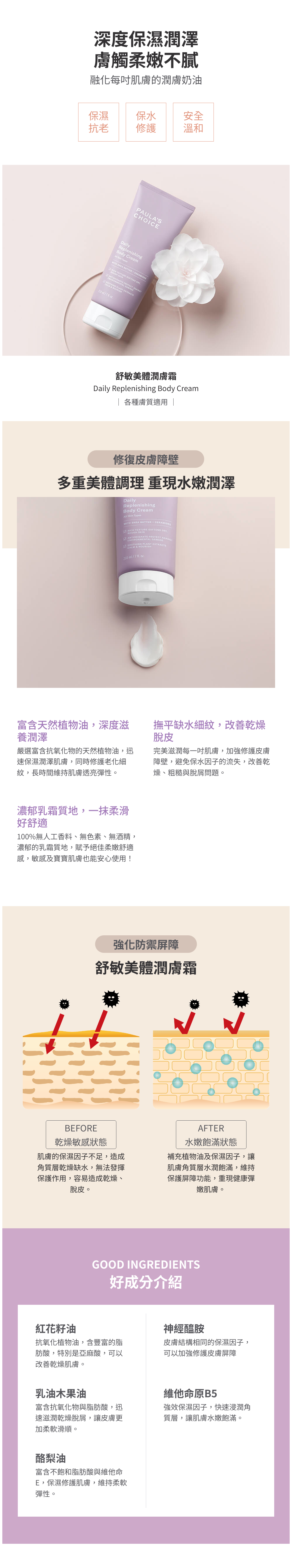 舒敏美體潤膚霜