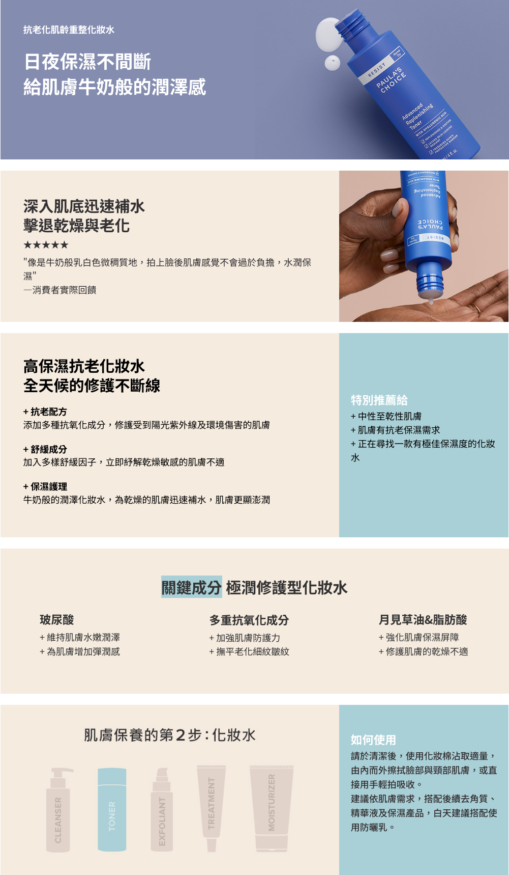 抗老化肌齡重整化妝水